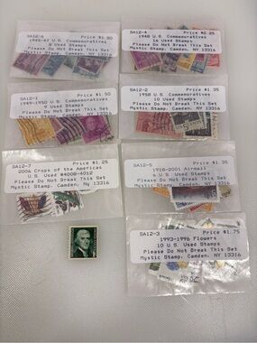 Mystic Stamps- Mixed U.S. Used Stamp Lots - Multicolor